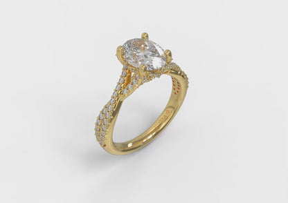 Woven Pave Matching Wedding Band