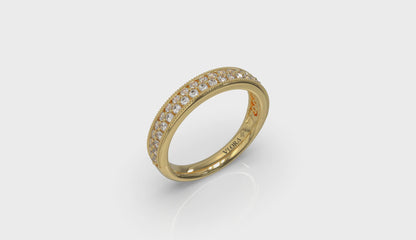 Vintage-Inspired Pave Stackable Band
