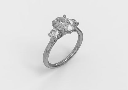 Matching Band for Tapestry Three Stone Oval Engagement Ring