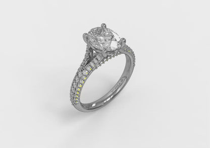 Matching Band for Splendid Cathedral Split Shank Oval Engagement Ring