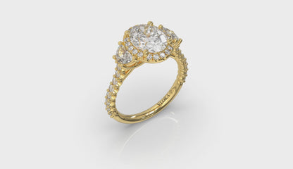 Embrace Halo Oval Engagement Ring