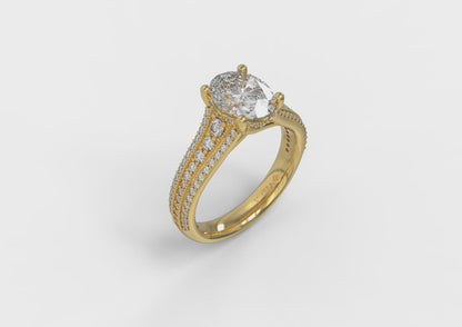 Elegant Oval Modern Vintage Engagement Ring