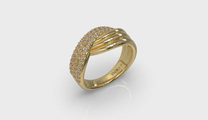 Triple Pavé Diamond Wrap Ring