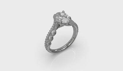 Bypass Oval Engagement Ring