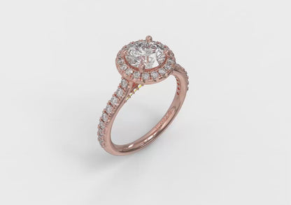 Matching Band for Classic Round Halo Engagement Ring