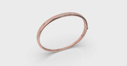 Bezel-Set Oval Diamond Bangle