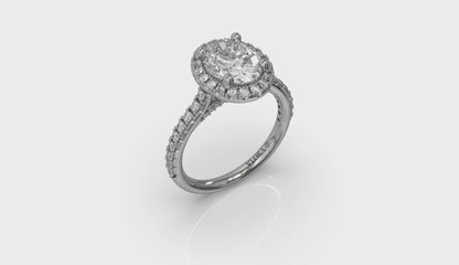 Timeless Oval Halo Engagement Ring