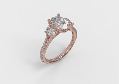 Matching Band for Embrace Oval Trilogy Engagement Ring