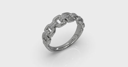 Linked Curves with Diamond Accent Ring
