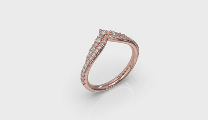 Delicate Chevron Contoured Band