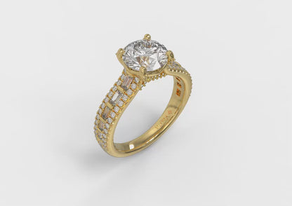 Matching Band for Enchanted Vine Oval Hidden Halo Engagement Ring