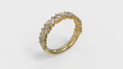 Round, Pear, Marquis and Baguette Diamond Ring