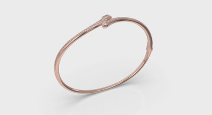 Sculpted Mixed Shape Diamond Bangle