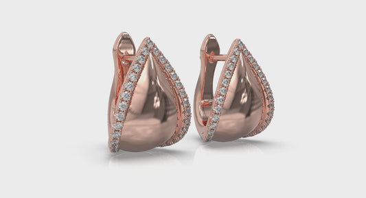 Diamond Trinity Huggie Earrings