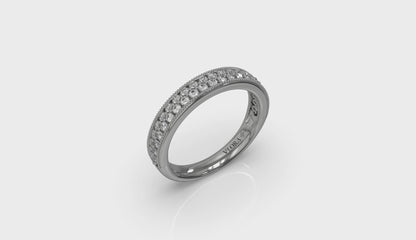 Vintage-Inspired Pave Stackable Band