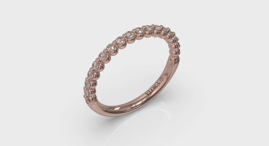 Matching Band for Oval Diamond Engagement Ring with Double Row Diamond Band