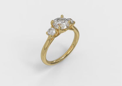 Matching Band for Timeless Trio Three Stone Engagement Ring