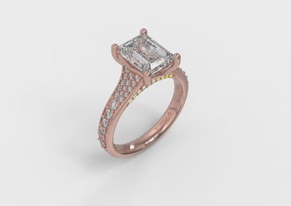 Matching Band for Emerald Cut Cathedral Engagement Ring