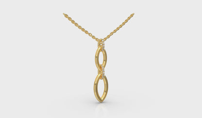 Double Drop Link Necklace