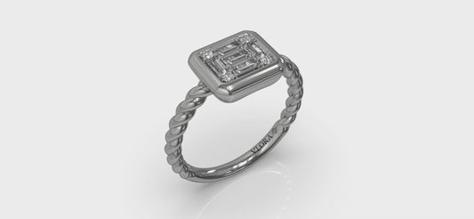 Multi Baguette and Round Diamond Ring