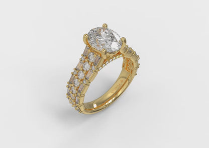 Opulent Oval Engagement Ring