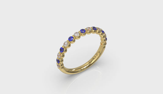 Diamond and Blue Sapphire Ring