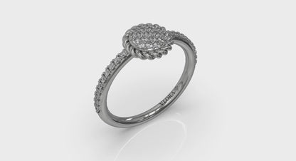 Round Shaped Diamond Pavé Ring