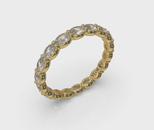 Graceful Oval Eternity Band