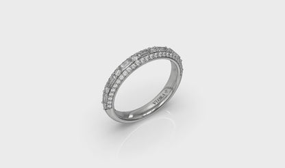 Baguette Domed Stackable Band