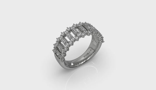 Diamond Baguette and Round Diamond Regal Ring