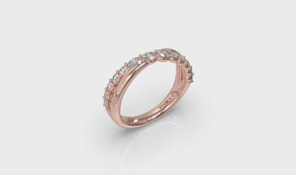 Crossed Oval Stackable Band