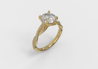 Woven Strands Engagement Ring