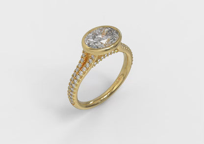 Matching Band for Horizon Oval Bezel Engagement Ring