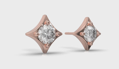 Diamond Vlora Star Stud Earrings