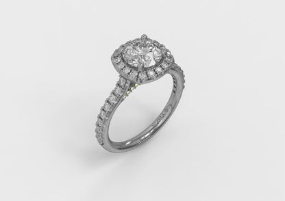 Timeless Euro Halo Round Engagement Ring