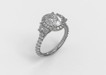 Matching Band for Embrace Halo Oval Engagement Ring