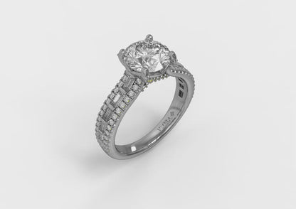 Matching Band for Grand Cathedral Round Diamond Engagement Ring