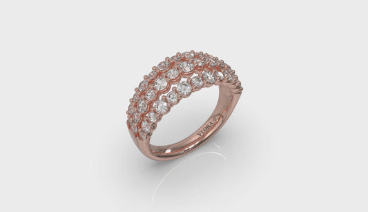 Diamond Double Row Statement Ring