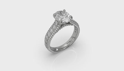 Bold Cathedral Oval Engagement Ring