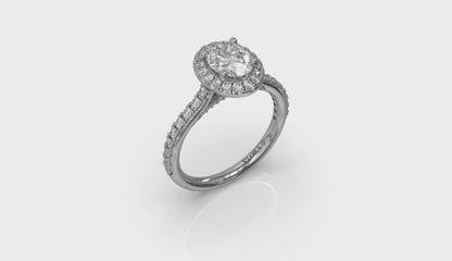 Timeless Oval Halo Engagement Ring