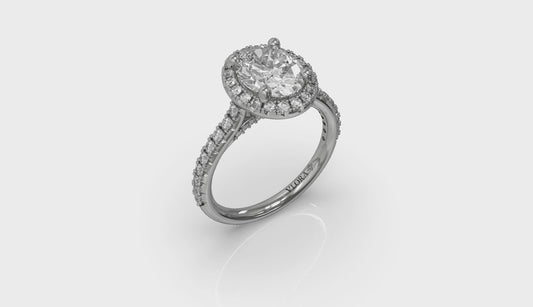 Timeless Oval Halo Engagement Ring