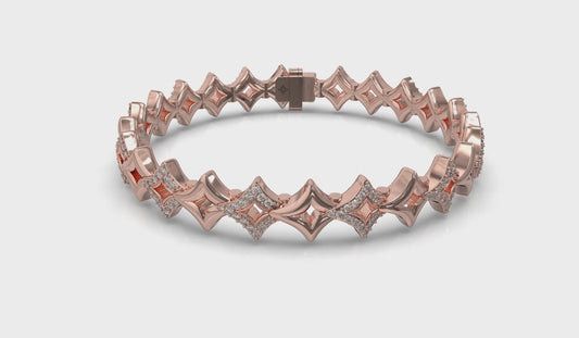 Open Vlora Star Bracelet with Diamonds