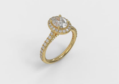 Matching Band for Timeless Oval Halo Engagement Ring