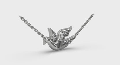 Diamond Dove Pendant