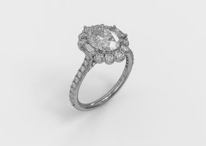 Harmony Halo Oval Engagement Ring