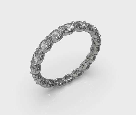 Graceful Oval Eternity Band