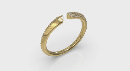 Pavé Diamond Open Band Ring