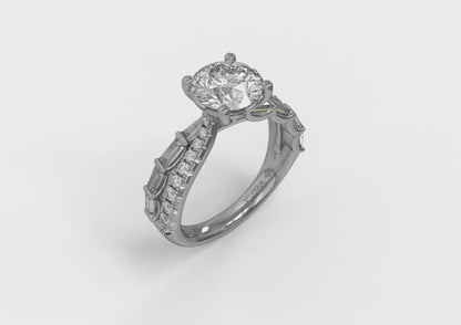Entwined Round Diamond Engagement Ring