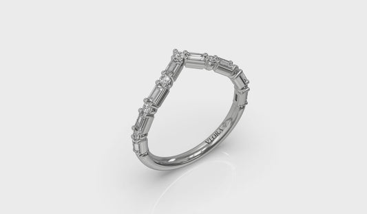 Diamond Baguette Chevron Ring