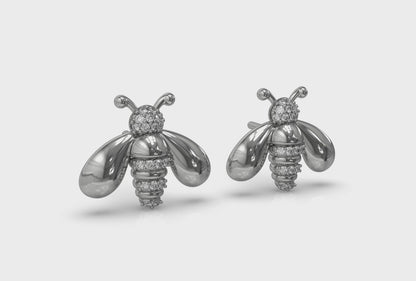 Bee Diamond Pavé Earrings
